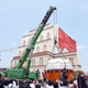 Lifting massive laddus requires some heavy-duty equipment.